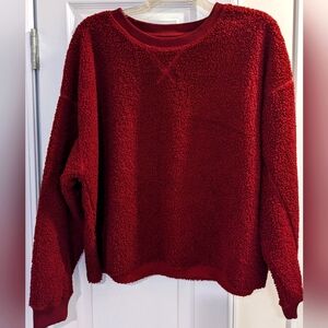 American Eagle Cozy Women's Cropped Sherpa Sweatshirt